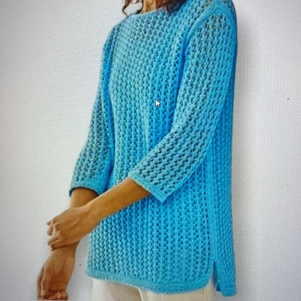 NWT JJill sweater Size M Aegean blue - Picture 4 of 4